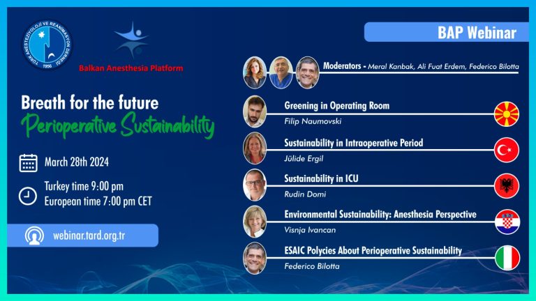 BAP Webinar I : Breath for the future Perioperative Sustainability