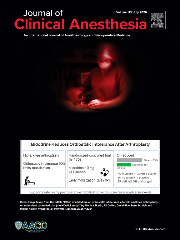 Journal of Clinical Anesthesia